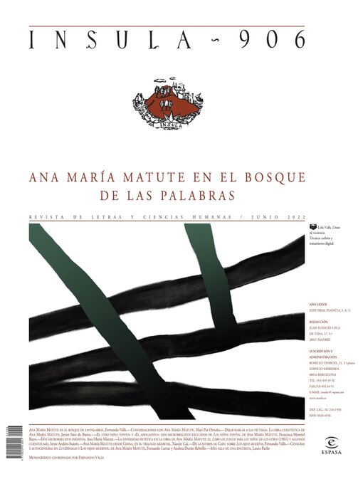 Title details for Ana María Matute en el bosque de las palabras (Ínsula nº 906, junio de 2022) by AA. VV. - Available